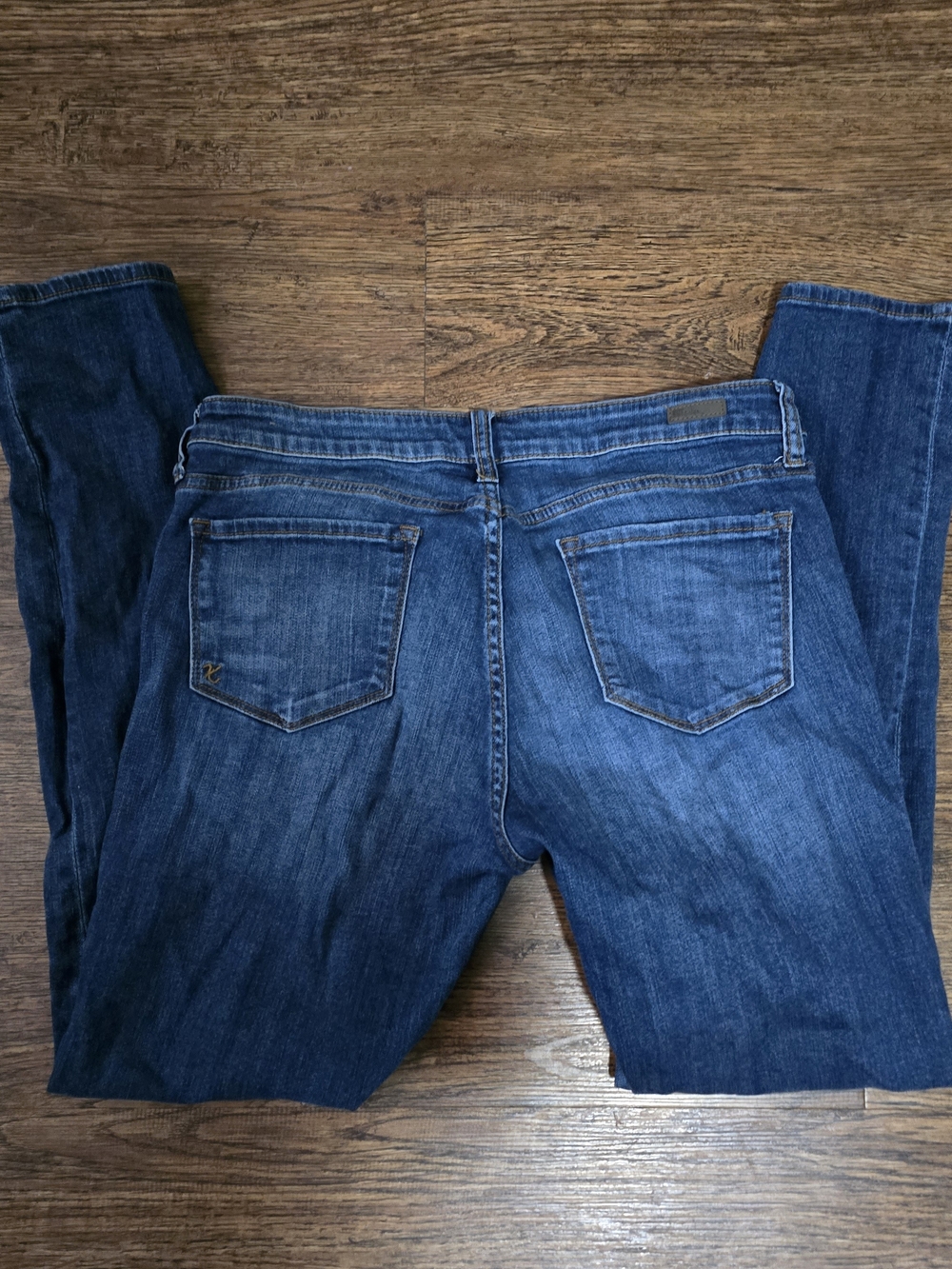 Kut from the Kloth Women's Straight Leg Jeans in Dark Blue Denim